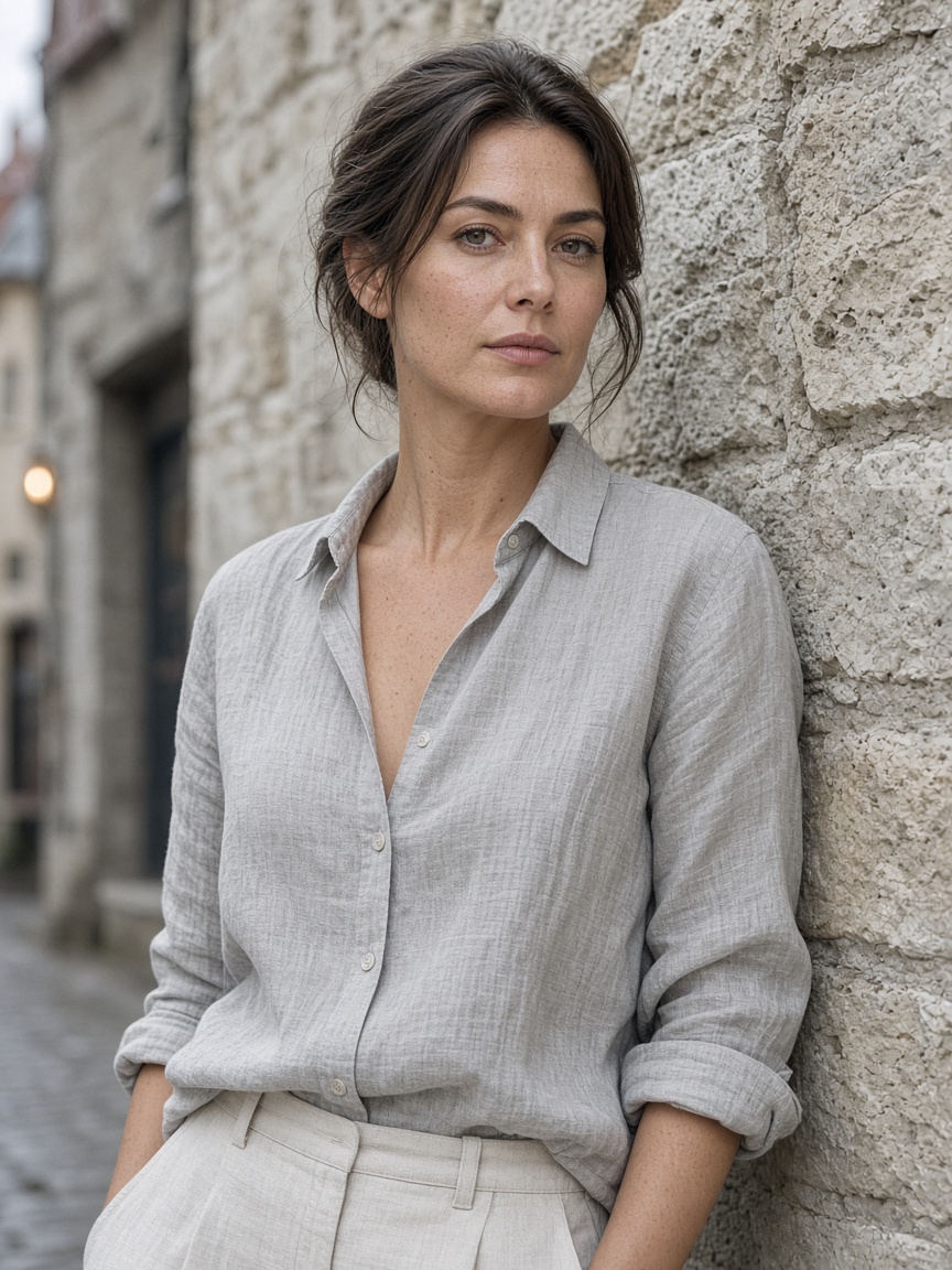 Linen, limestone