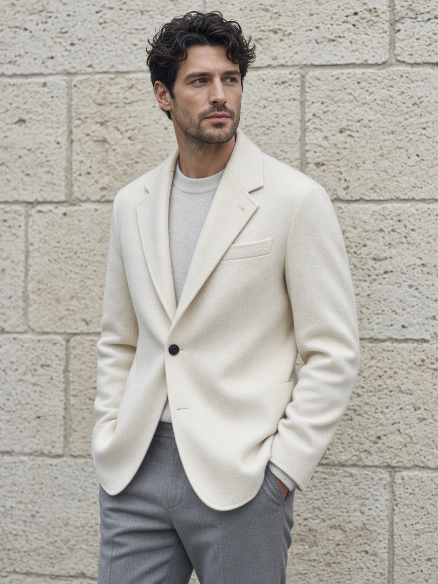 Ivory jacket, wall